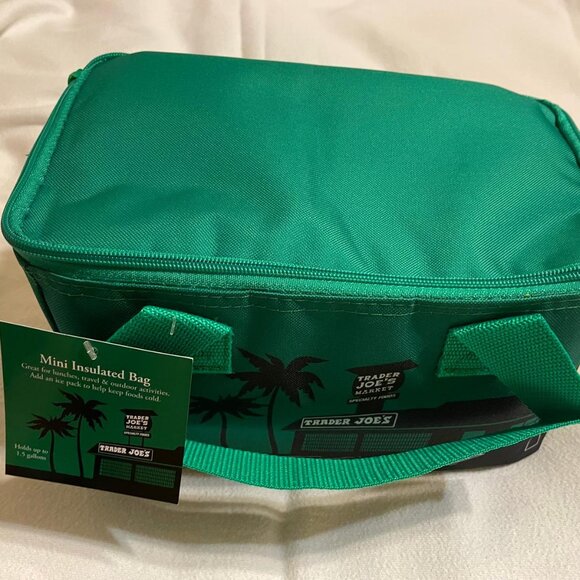 NEW - Trader Joe’s Mini Insulated Cooler Bag - Green - Picture 5 of 11